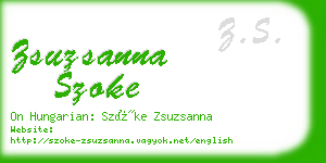 zsuzsanna szoke business card